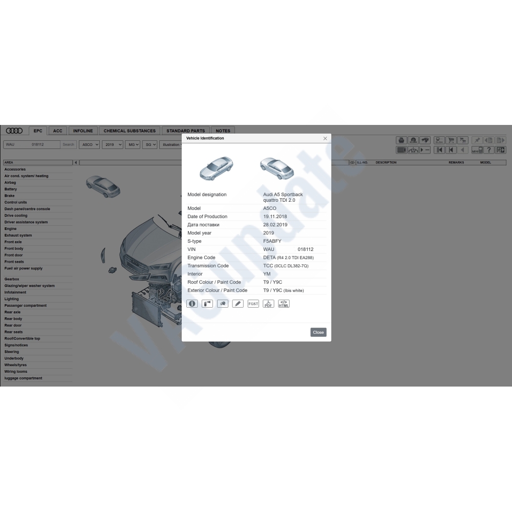 Etka/Elsa Online Workshop Manual and Parts Catalogue - 1 Year