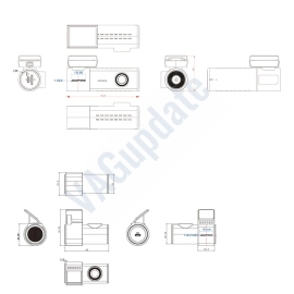 AMPIRE çift araç kamerası, 2K ön kamera ve AHD arka kamera, WiFi ve GPS