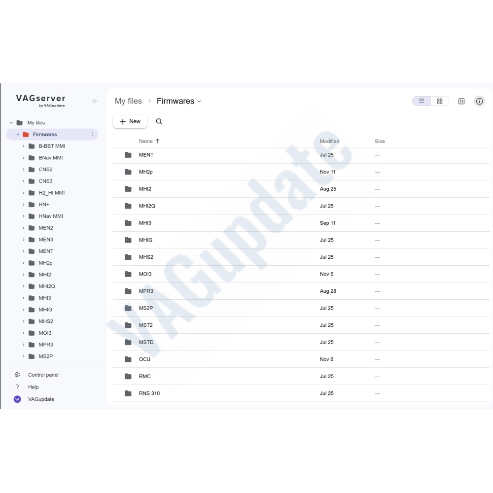 VAG Infotainment Firmware Database